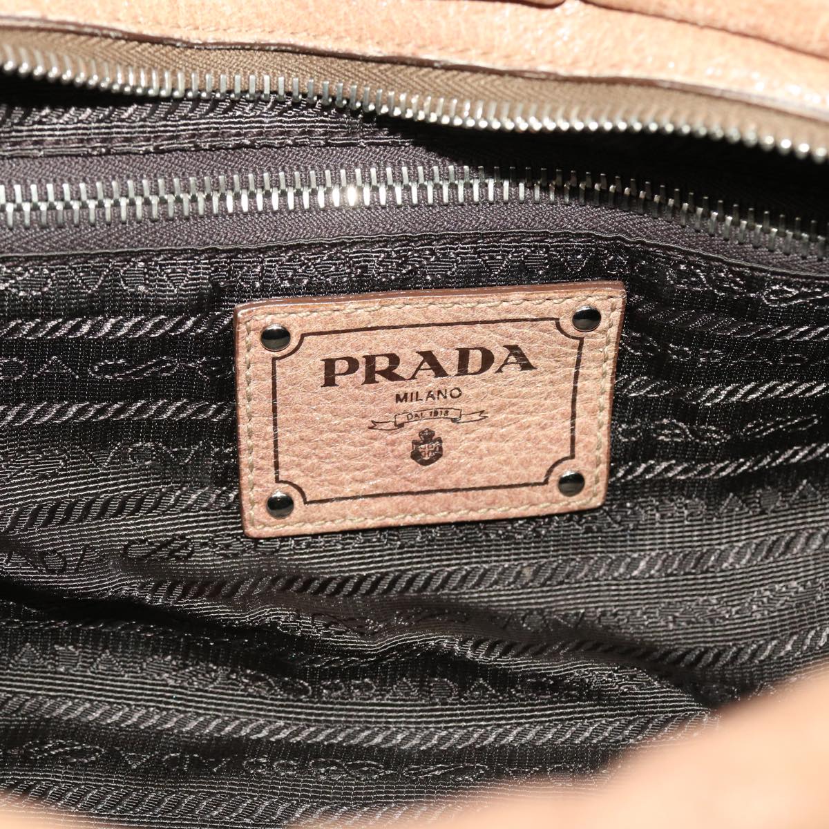 PRADA Shoulder Bag Leather 2way Brown  am4385