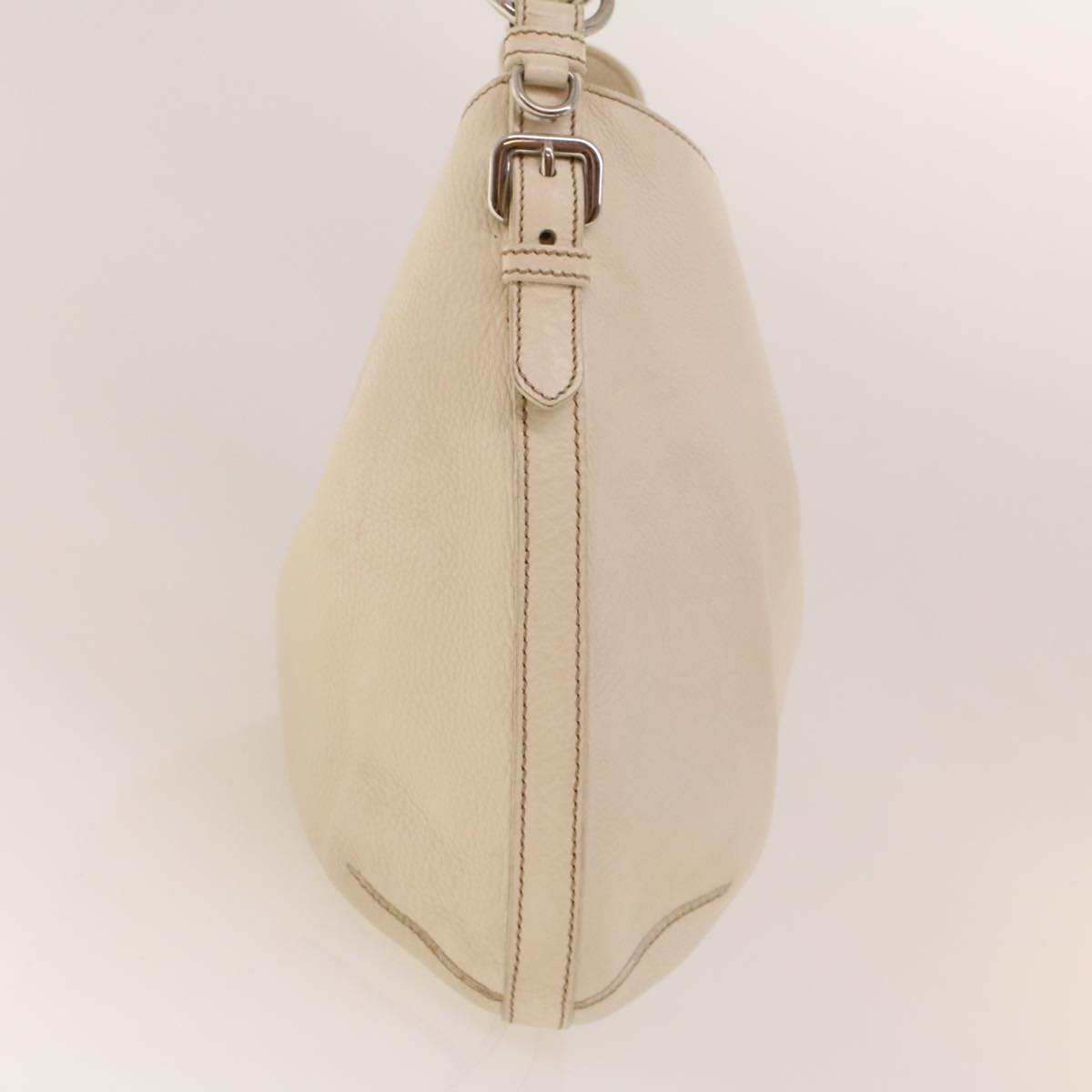 PRADA Shoulder Bag Leather White  am4394