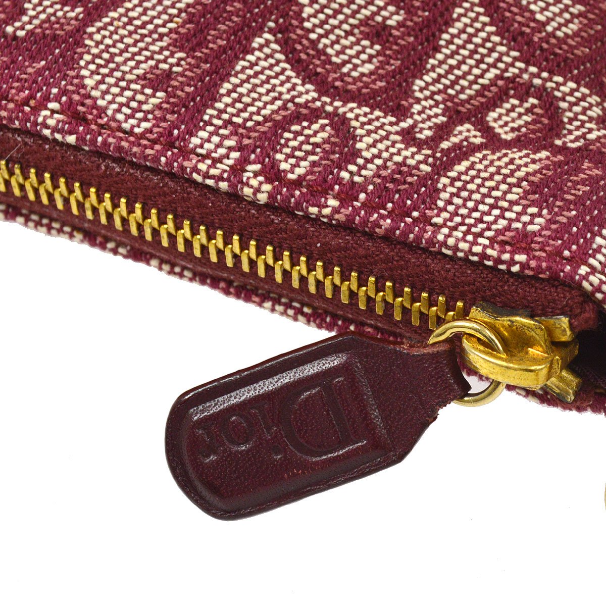 Christian Dior 2002 Trotter Saddle Hand Bag Bordeaux ao32230