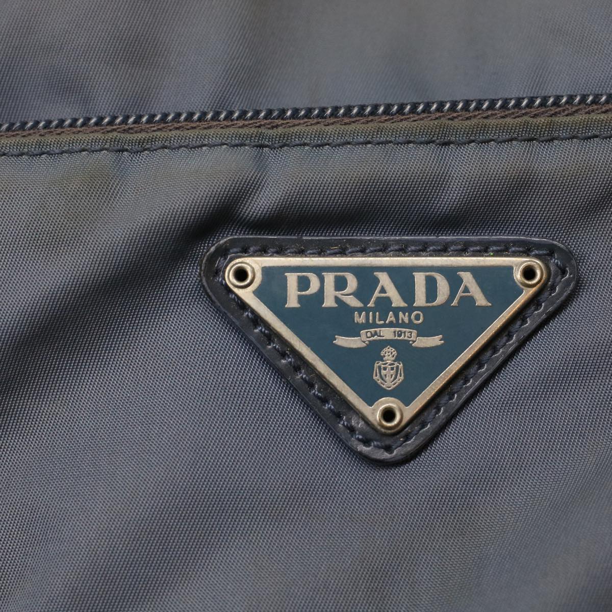 PRADA Shoulder Bag Nylon Blue Gray  ar10003