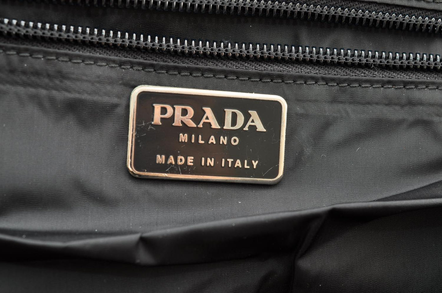 PRADA Hand Bag Nylon Black  ar1221