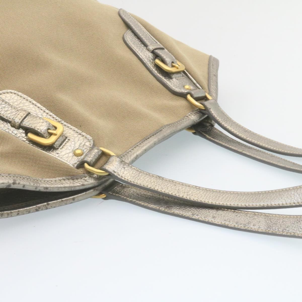 PRADA Tote Bag Canvas Beige  ar6404