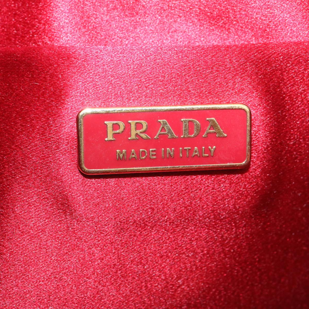 PRADA Accessory Pouch Nylon Red  ar6677