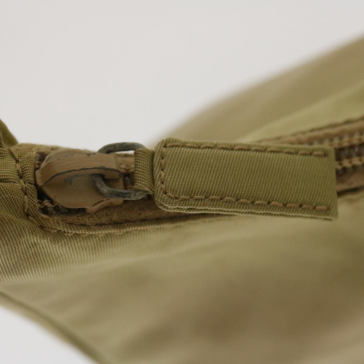 PRADA Hand Pouch Nylon Khaki  ar6908