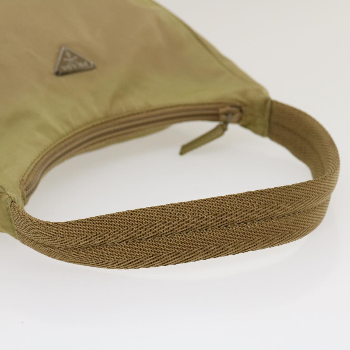 PRADA Hand Pouch Nylon Khaki  ar6908