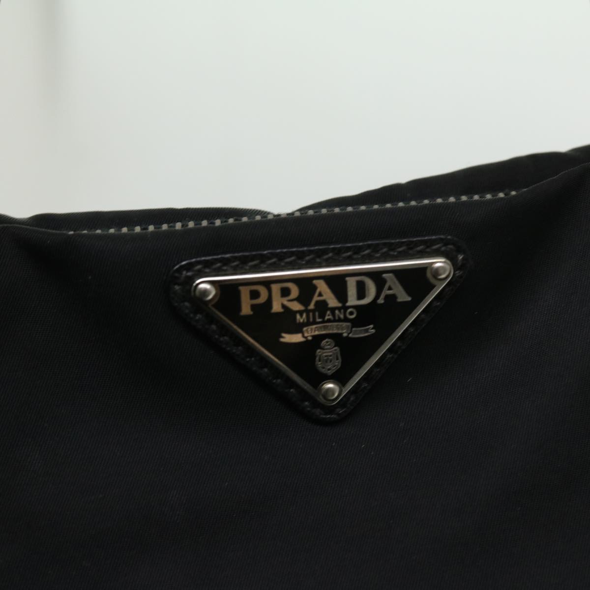 PRADA HF stitch Tote Bag Nylon Leather Black  ar7839