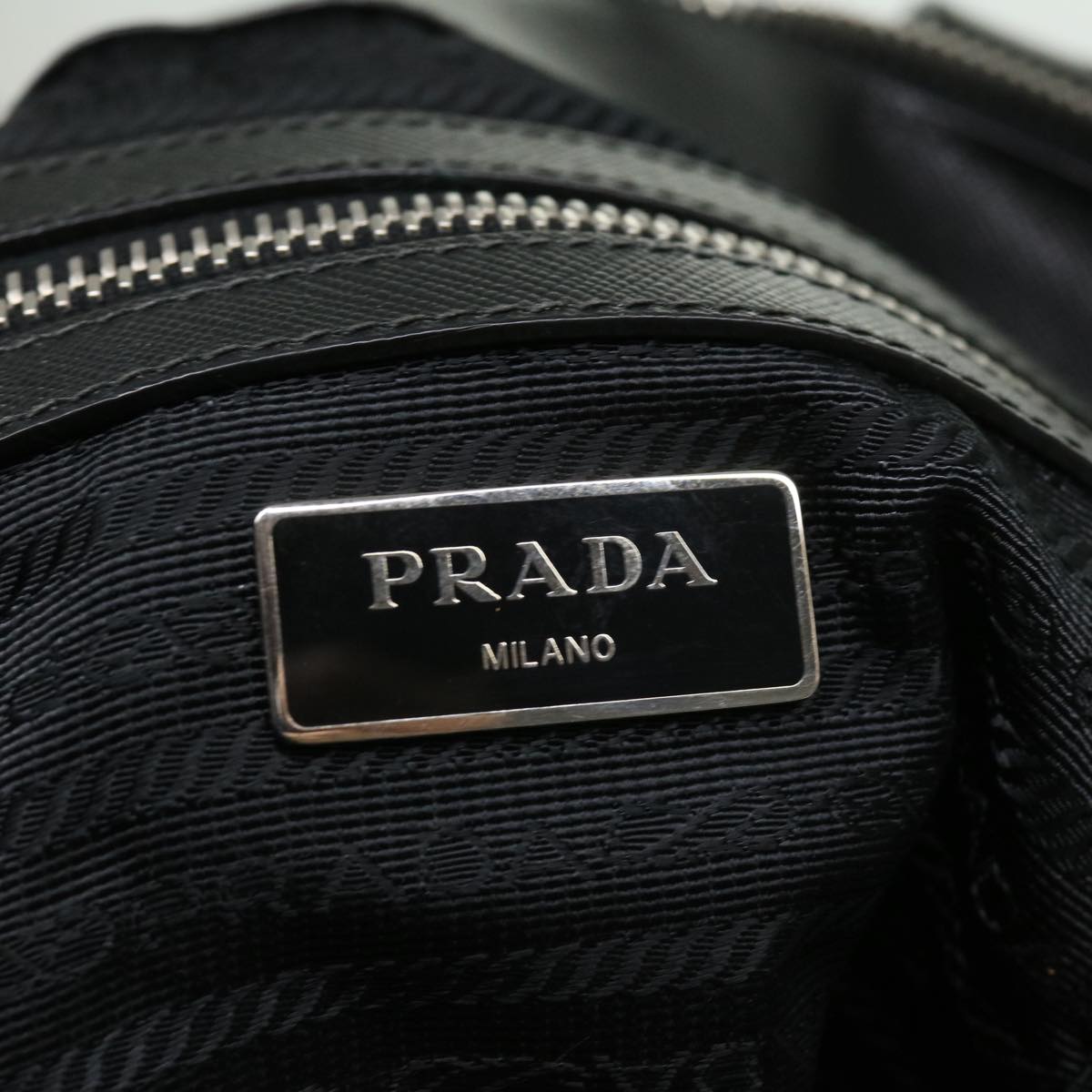 PRADA HF stitch Tote Bag Nylon Leather Black  ar7839