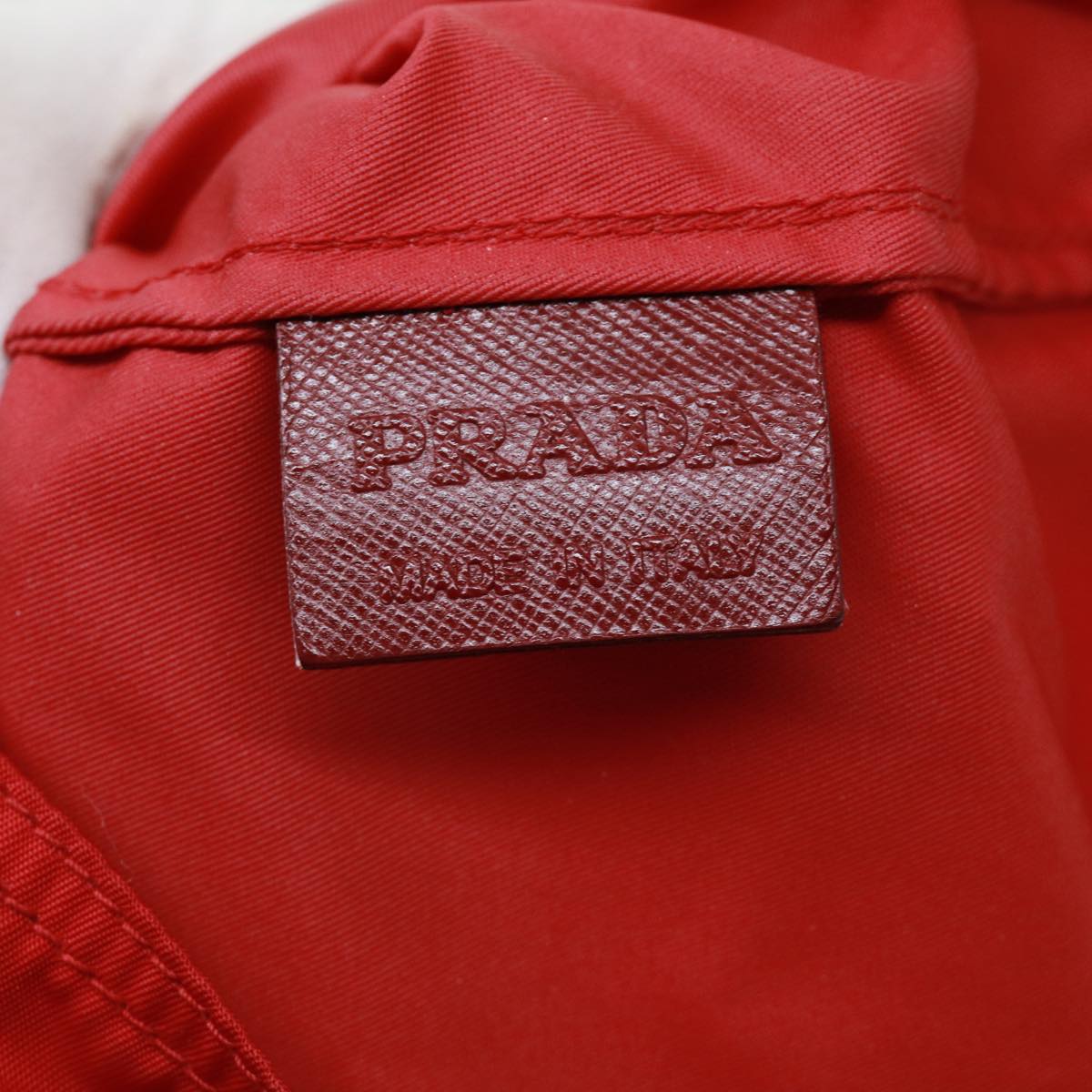 PRADA robot Hand Bag Nylon Red  ar7943