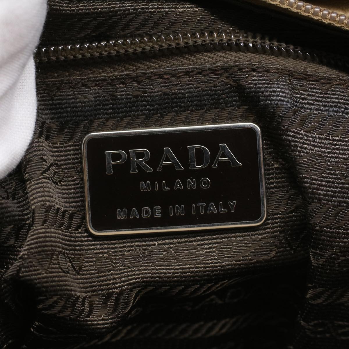 PRADA Tote Bag Lamb Skin Beige  ar8449