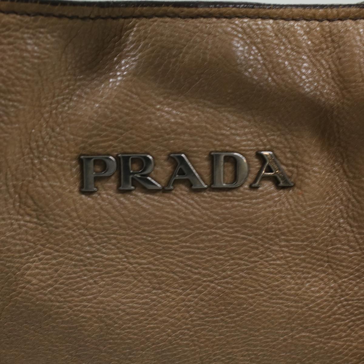 PRADA Tote Bag Leather Beige  ar8732