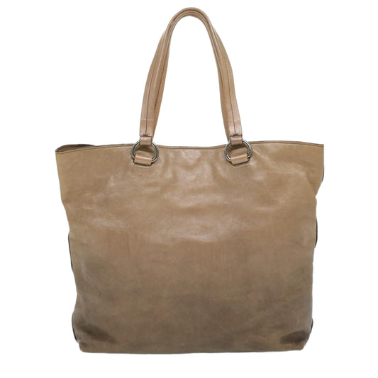 PRADA Tote Bag Leather Beige  ar8732