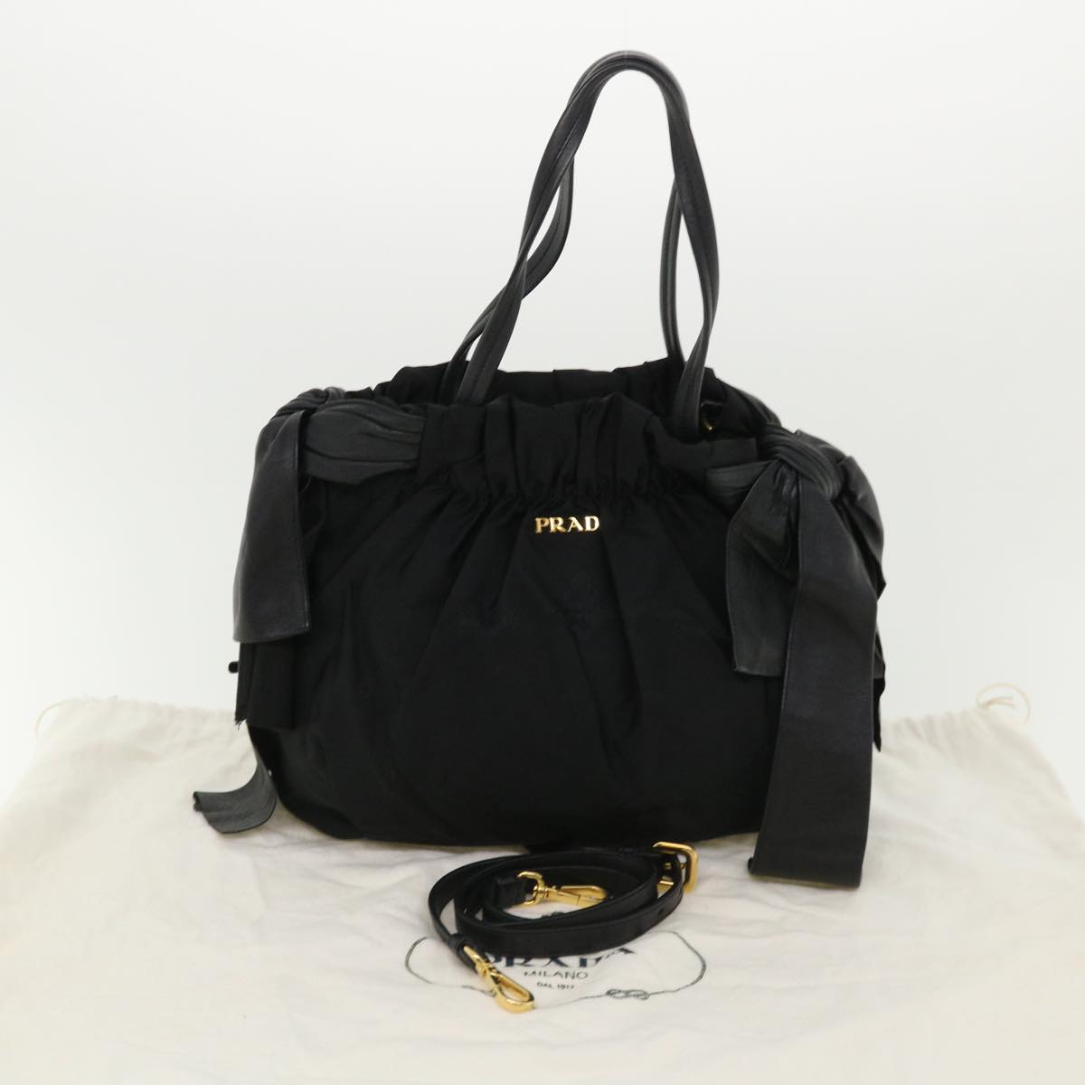 PRADA Hand Bag Nylon 2way Black  ar8793