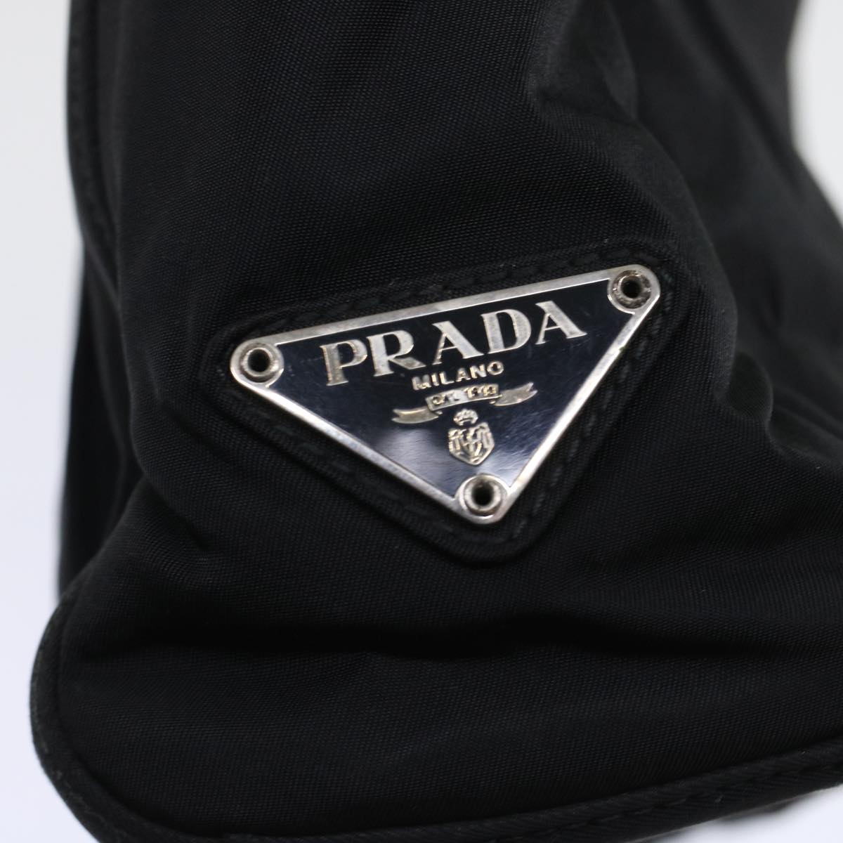 PRADA Hand Bag Nylon Black  ar9707B