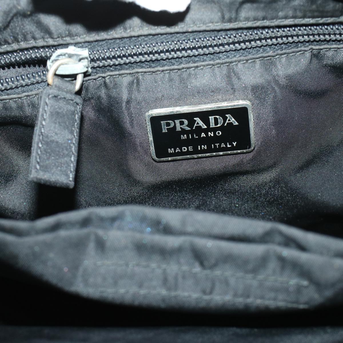 PRADA Hand Bag Nylon Black  ar9707B