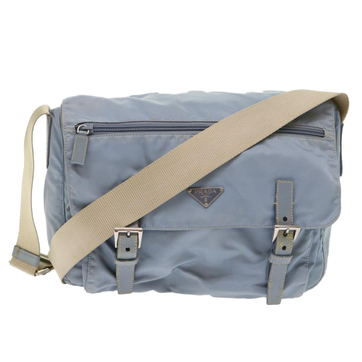 PRADA Shoulder Bag Nylon Light Blue  ar9923