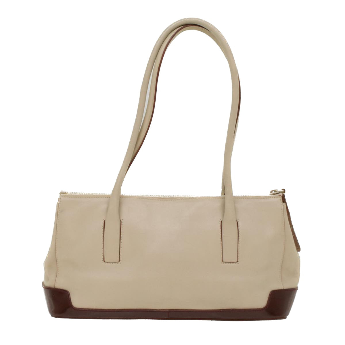 PRADA Shoulder Bag Leather Beige  ar9943