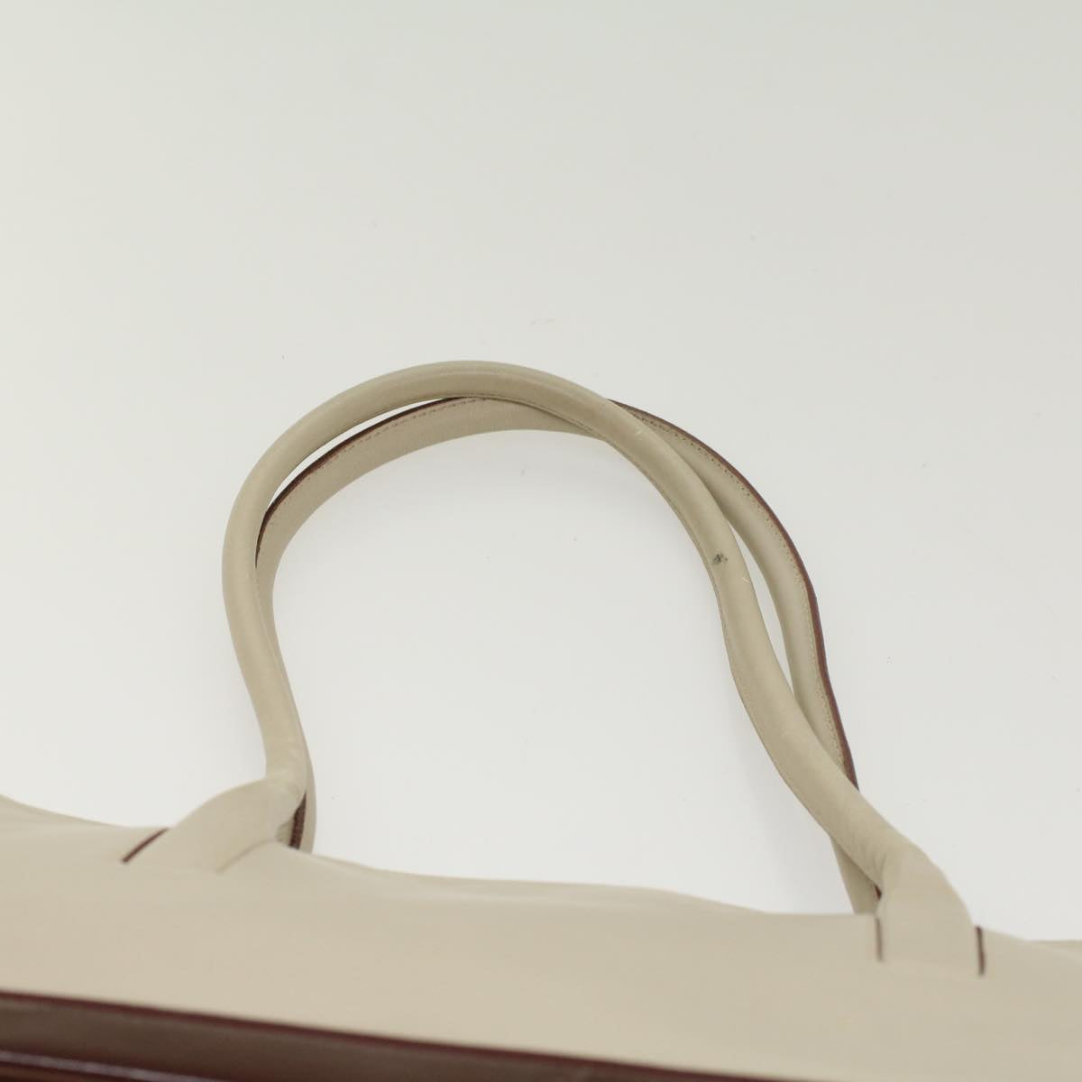 PRADA Shoulder Bag Leather Beige  ar9943