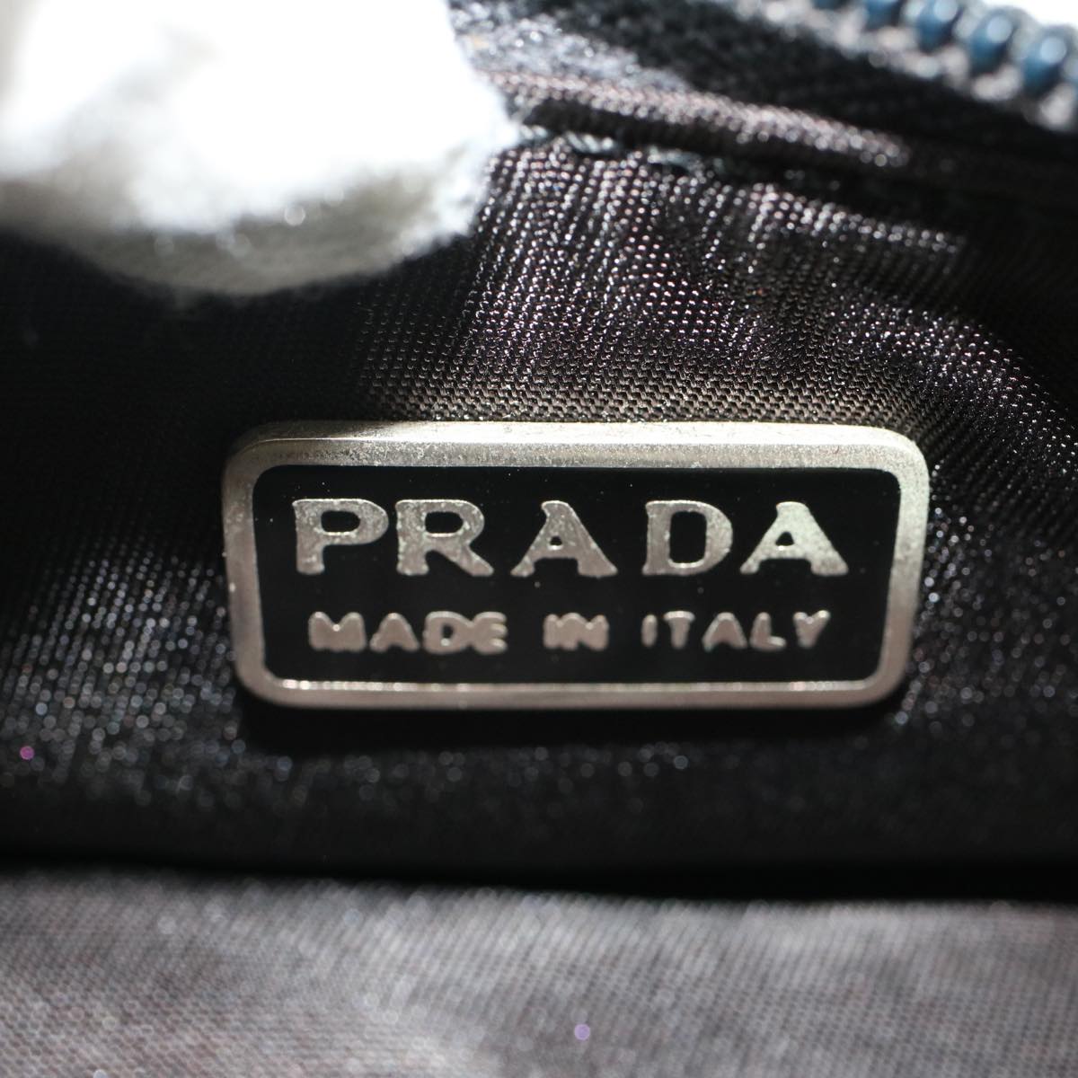 PRADA Sports Hand Bag Canvas Beige Black  ar9973