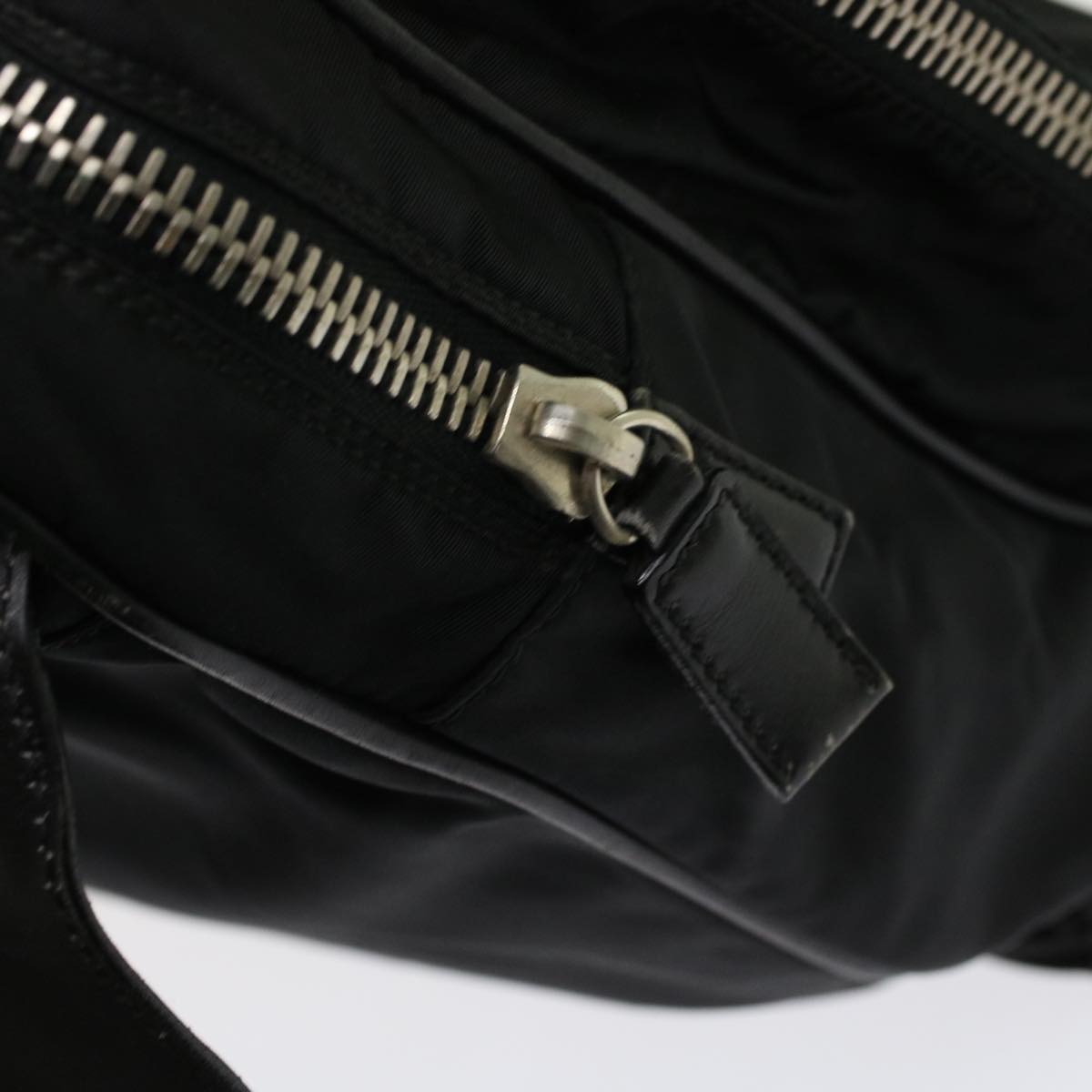 PRADA Hand Bag Nylon Leather Black  ar9983