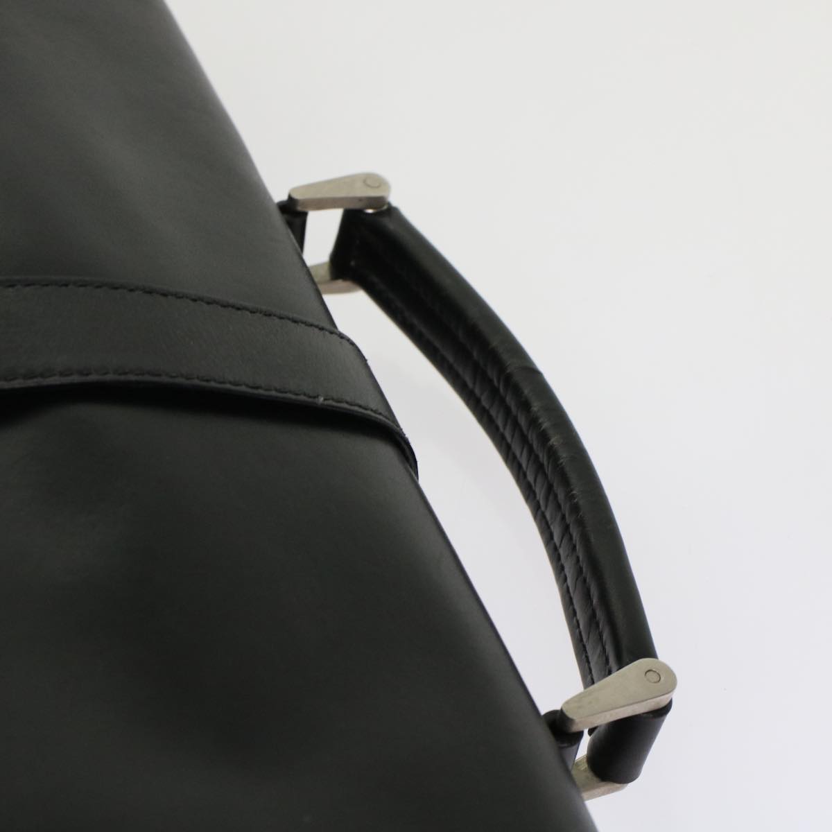 PRADA Hand Bag Nylon Leather Black  ar9983