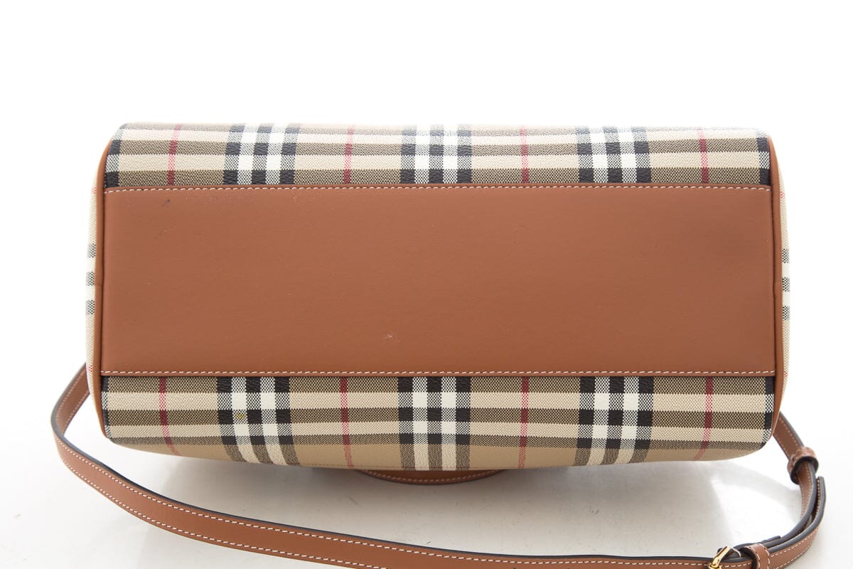 Burberry Plaid Bowling Handbag