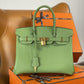 HM Birkin Nata Swift Green For Women Gold Toned Hardware 11.8in/30cm