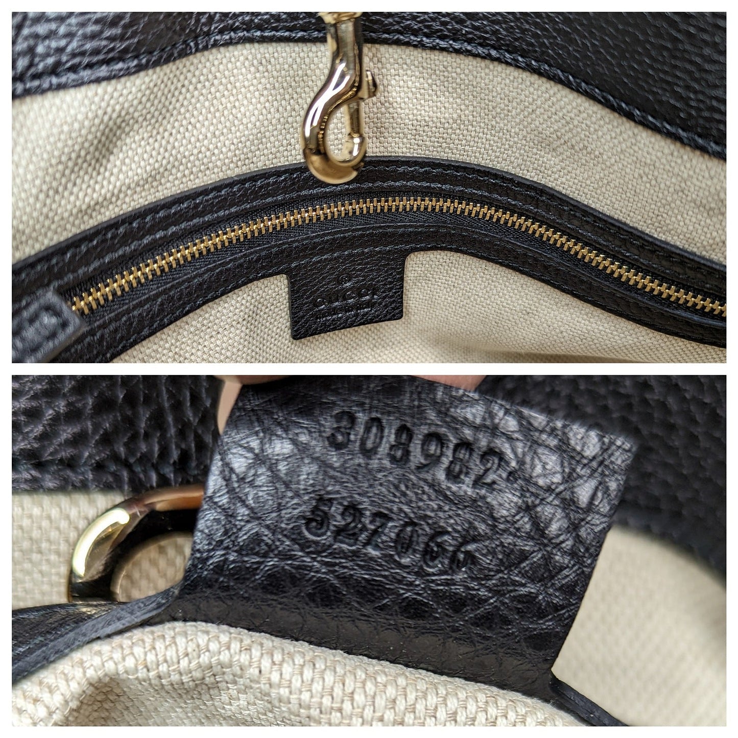 Gucci Pebbled Calfskin Soho Chain Tote