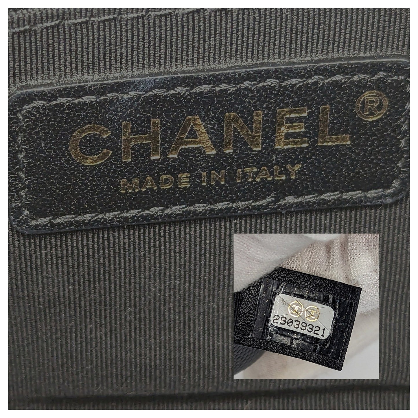 Chanel bags Black Caviar Quilted Small In & Out Camera Case