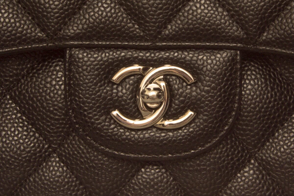 Chanel Black Jumbo Caviar Double Flap SHW  Handbag