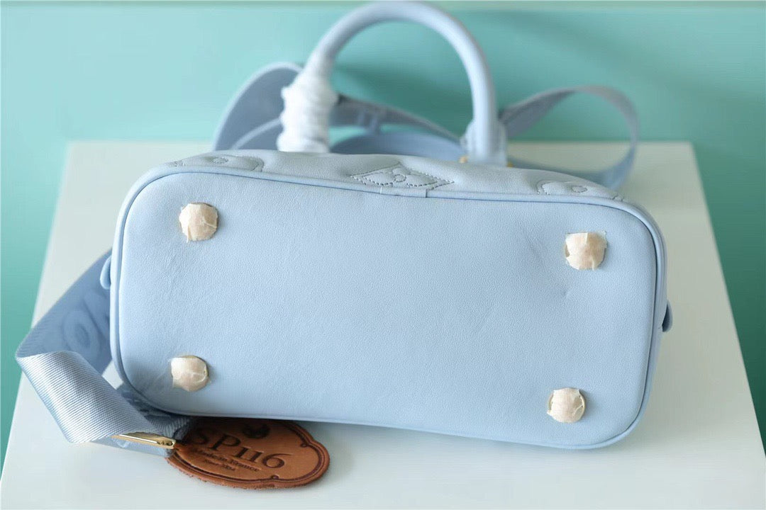 LV Alma BB Bag Handbags, Shoulder and Cross Body Bags For Women In Bleu Glacier Blue 9.6in/25cm LV M59822