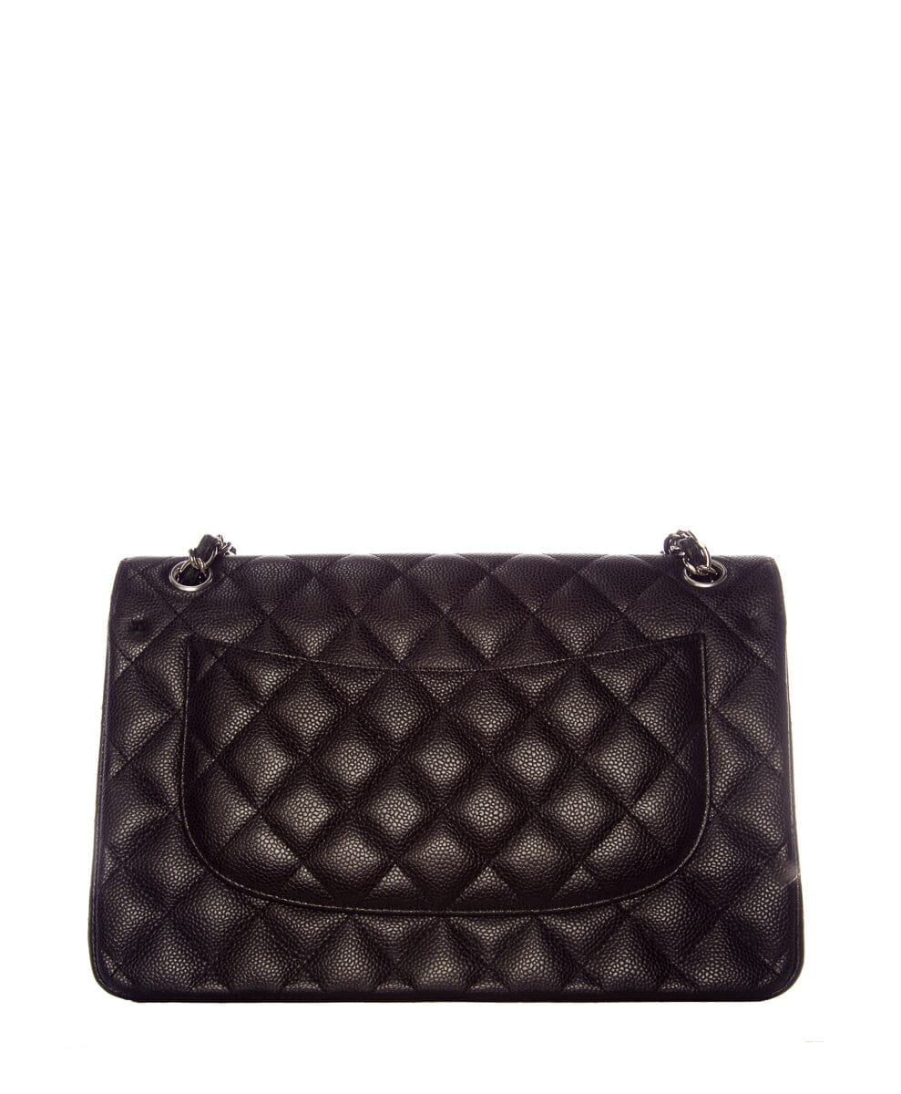 Chanel Black Jumbo Caviar Double Flap SHW  Handbag