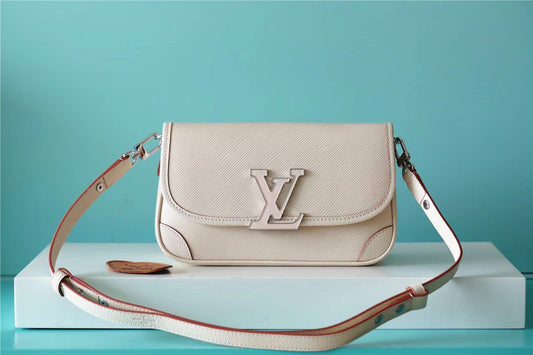 LV Buci Epi Quartz White For Women, Shoulder And Crossbody Bags 24.5cm/9.6in LV M59457