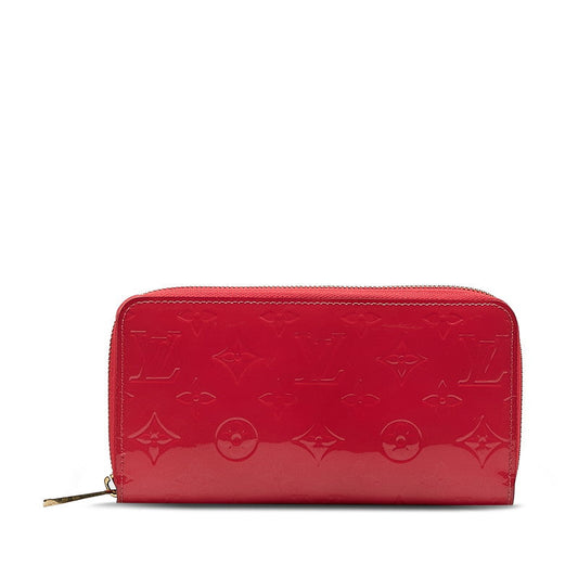 Louis Vuitton Verney Zippy Wallet Roundfassner Long Wallet M93058 Hot Pink Emalje Ladies Louis Vuitton