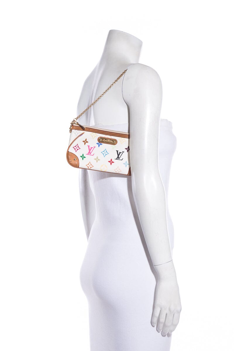 Louis Vuitton MILLA PM White Multi Monogram Pouchette