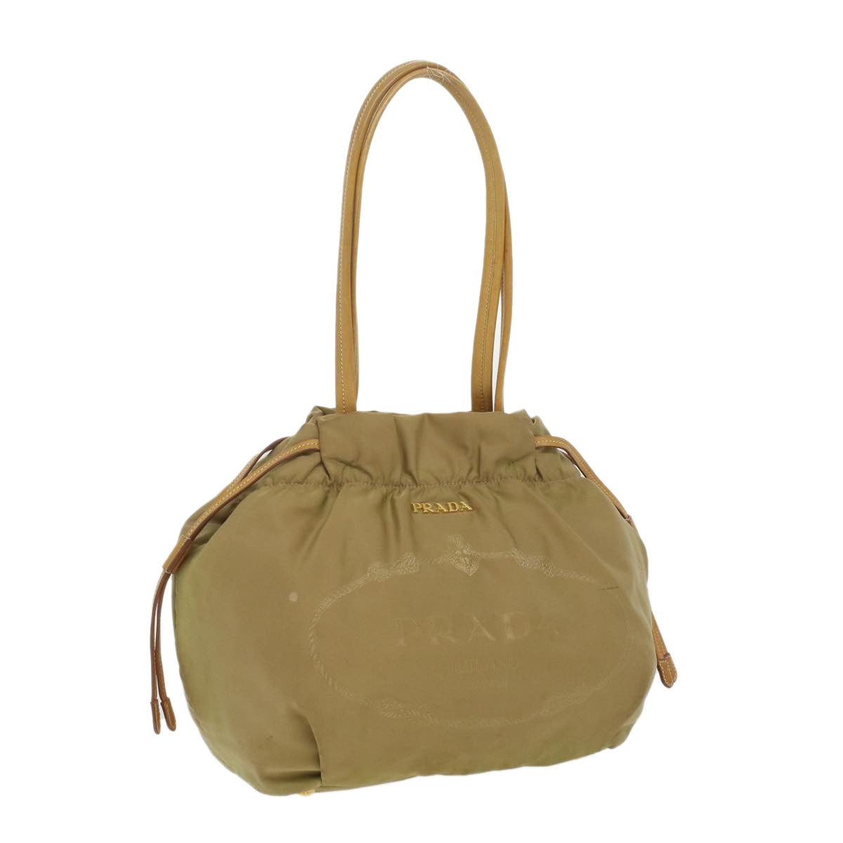 PRADA Shoulder Bag Nylon Khaki  bs3848