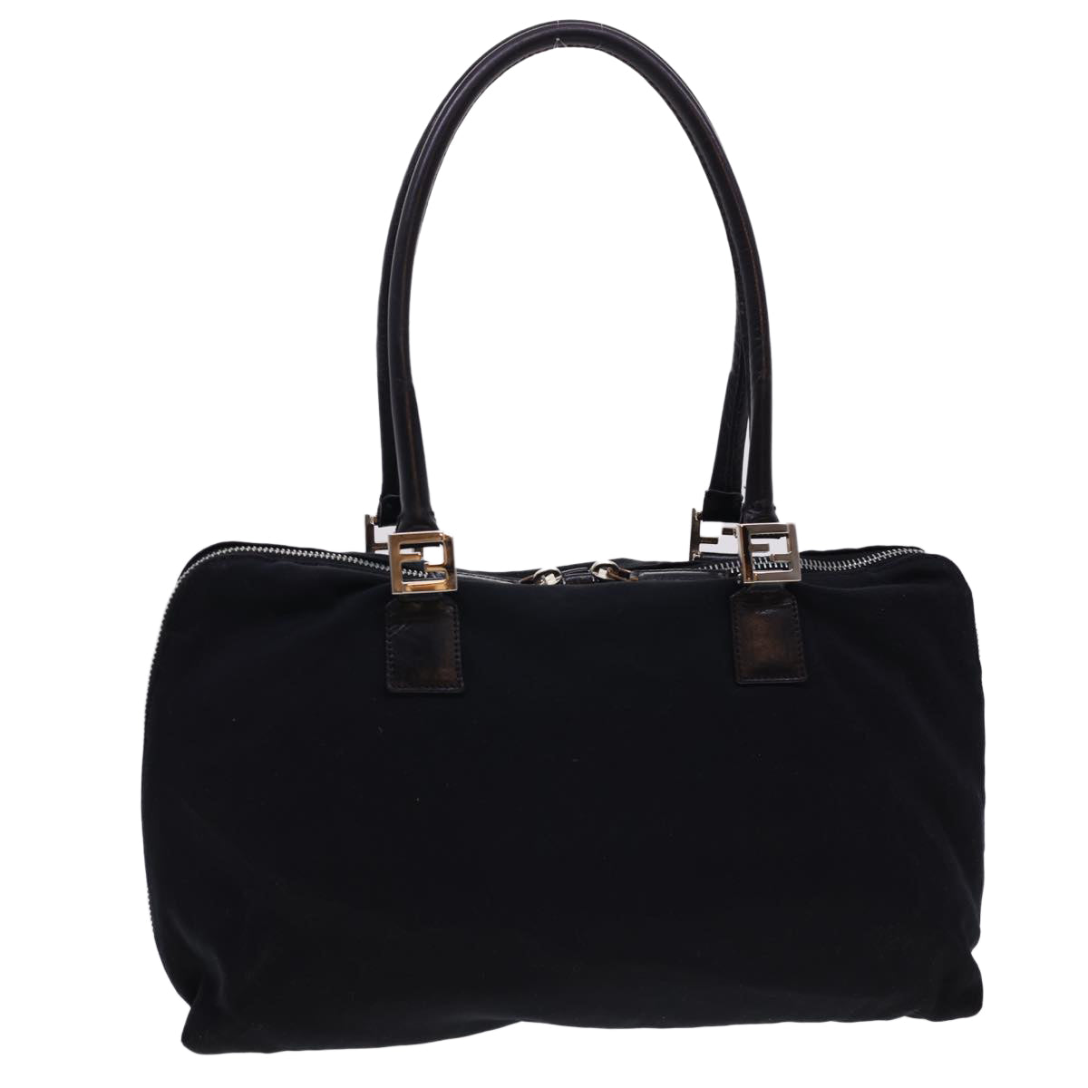 FENDI Hand Bag Nylon Black  bs4809