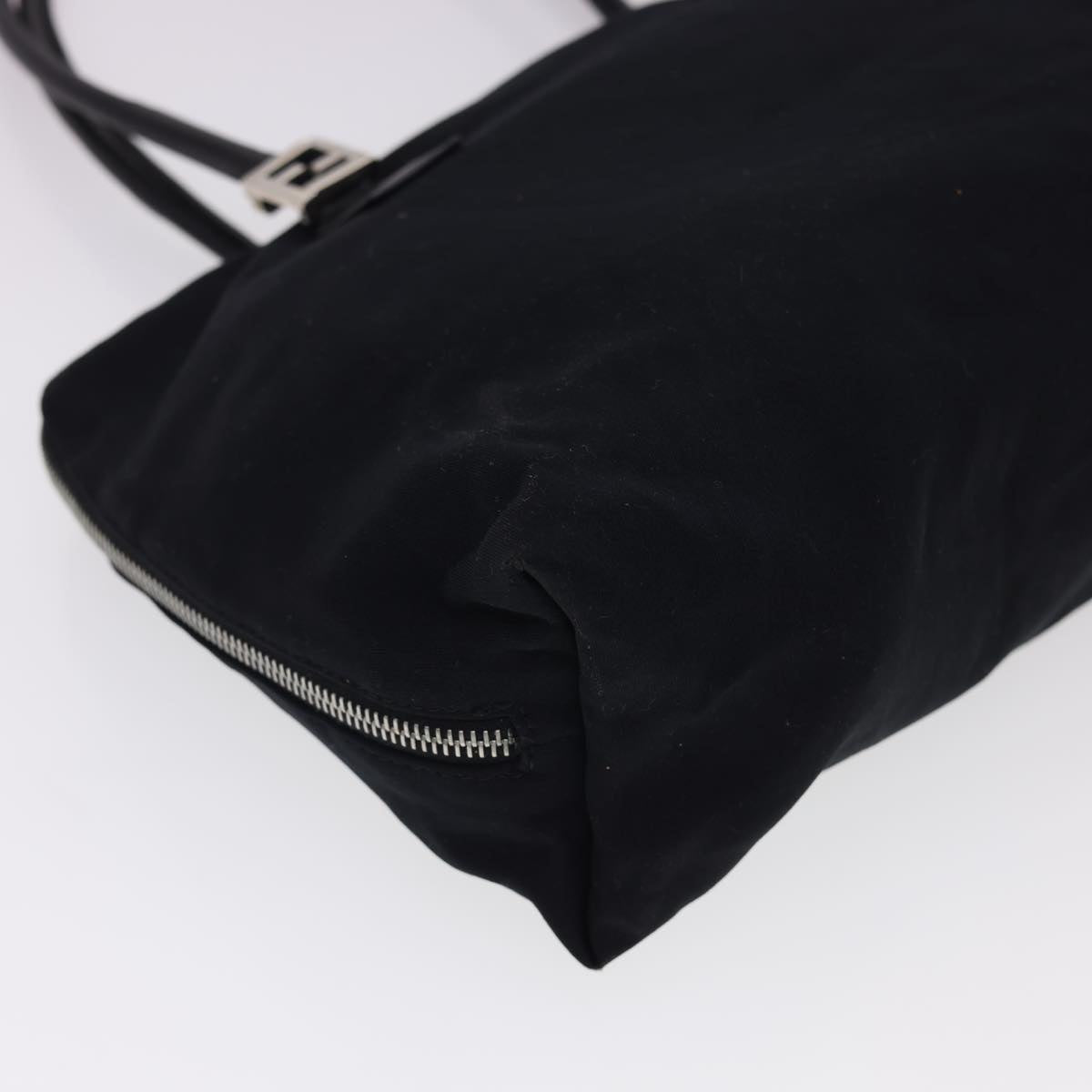 FENDI Hand Bag Nylon Black Auth bs4809