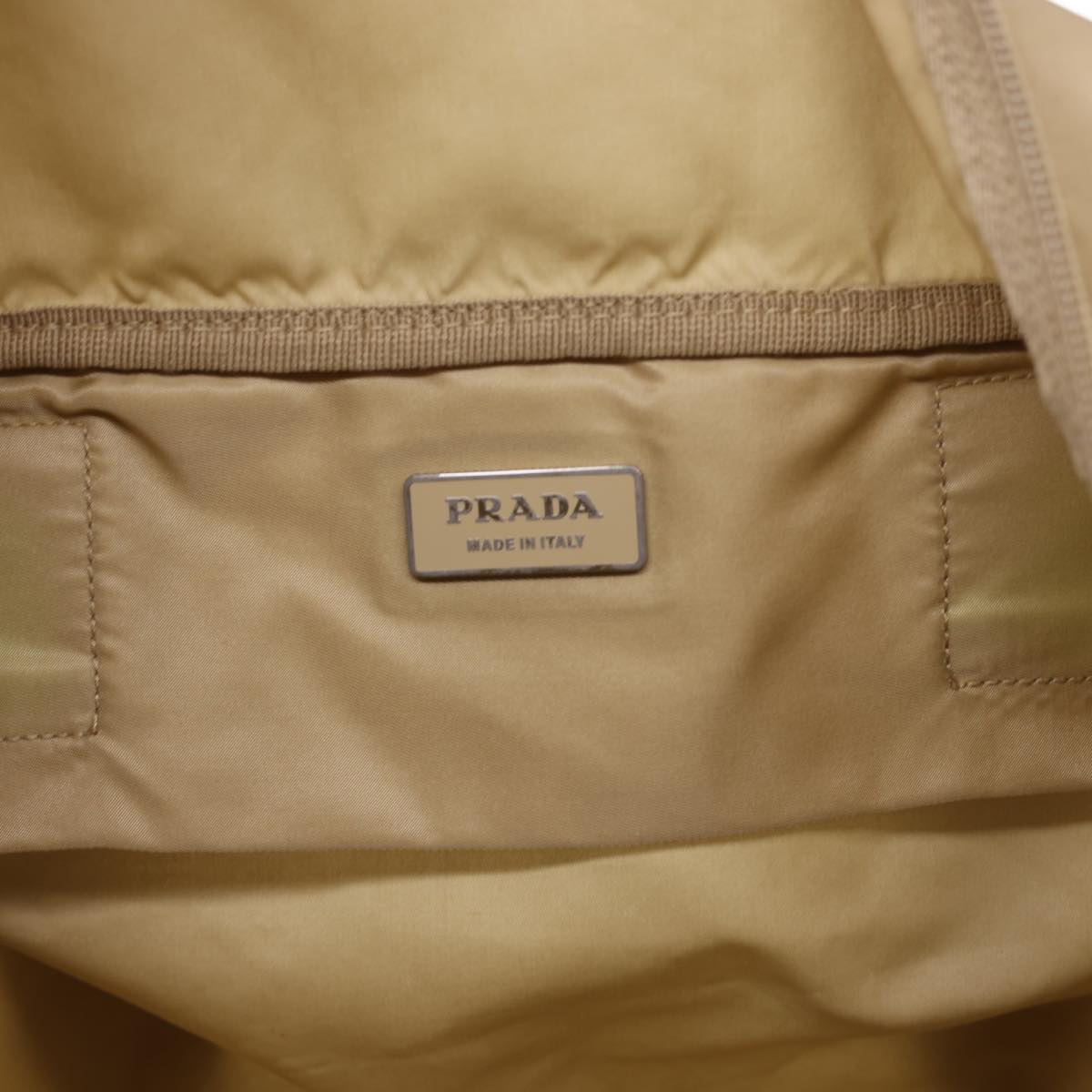 PRADA Boston Bag Nylon Beige  bs4903