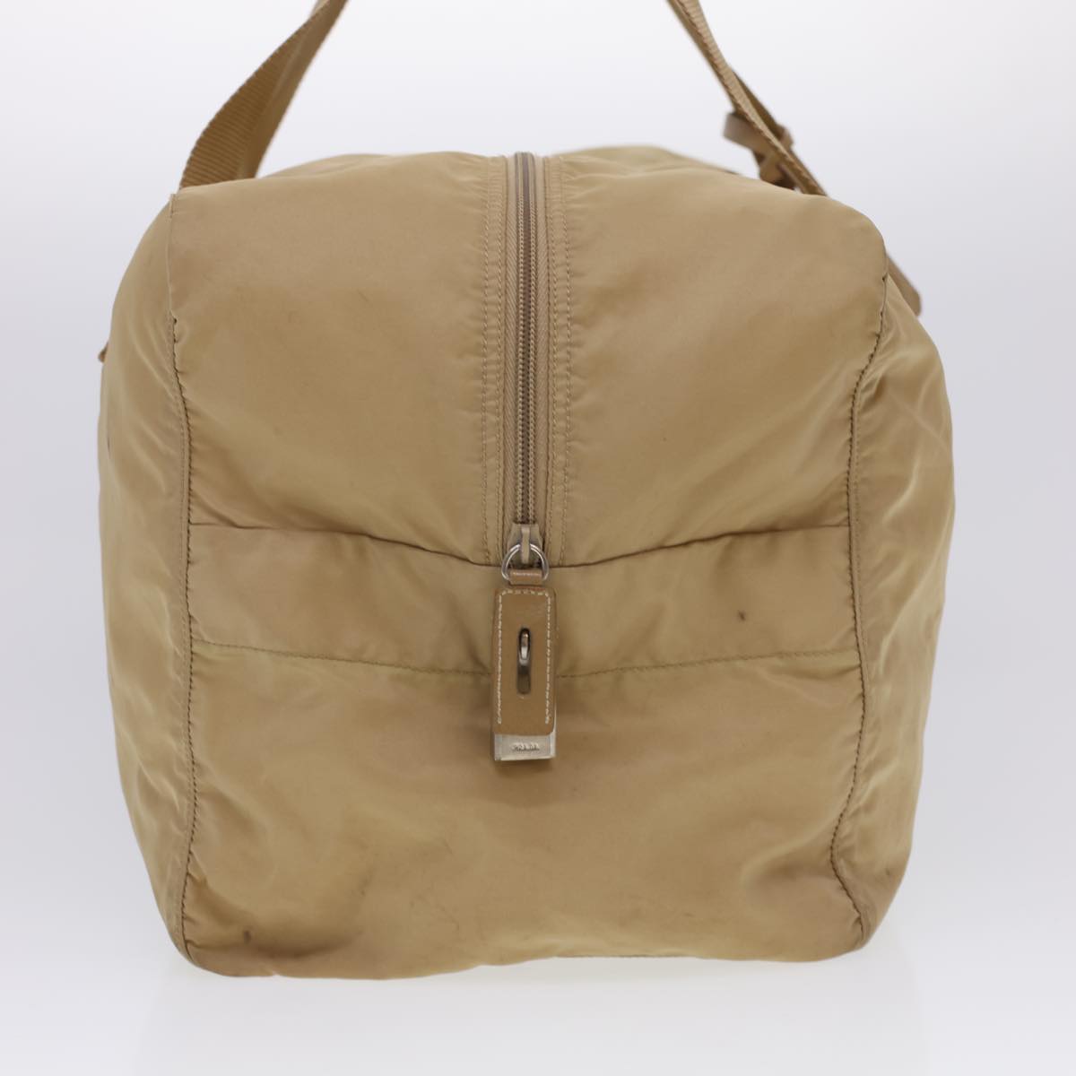 PRADA Boston Bag Nylon Beige  bs4903