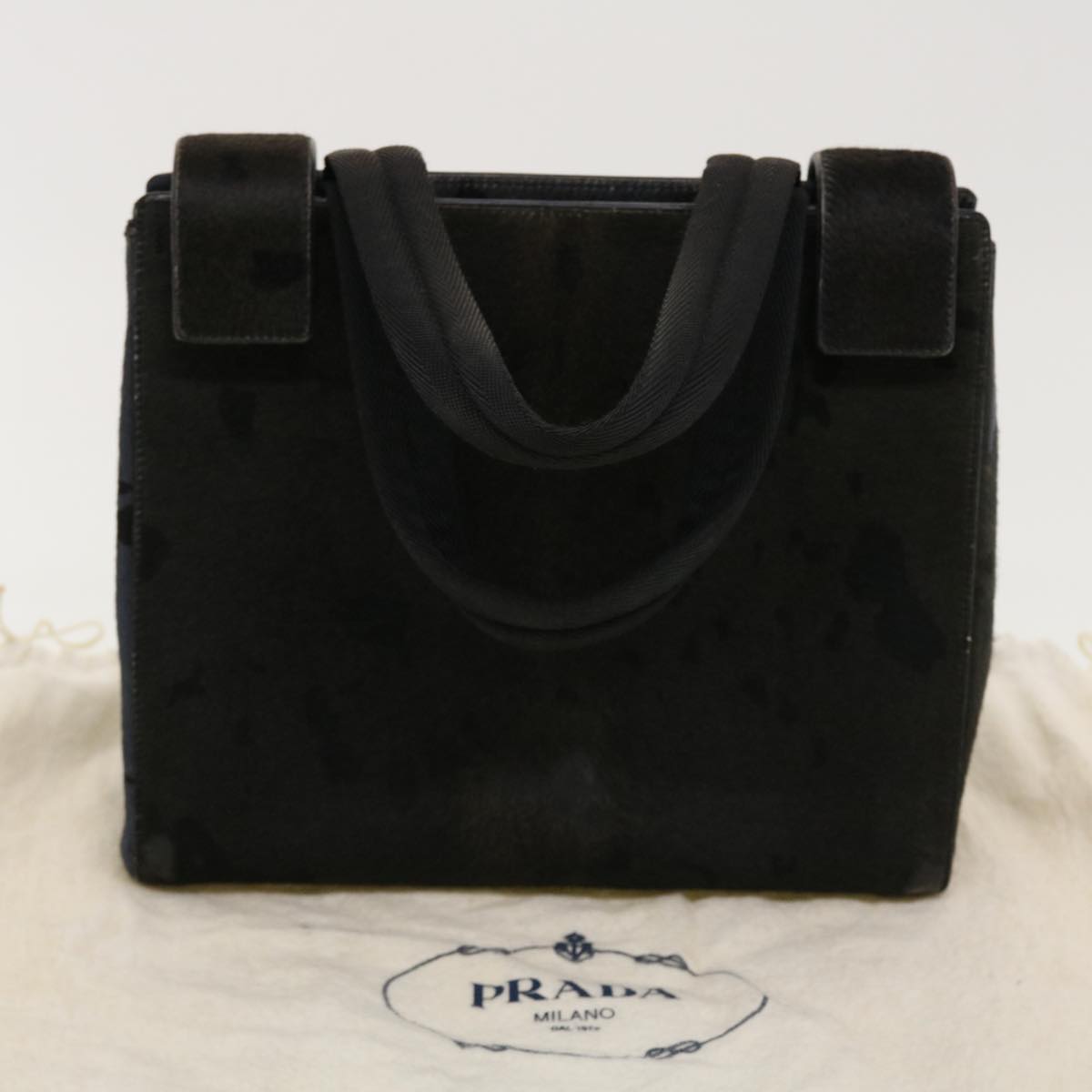 PRADA Hand Bag Harako leather Black  bs5268