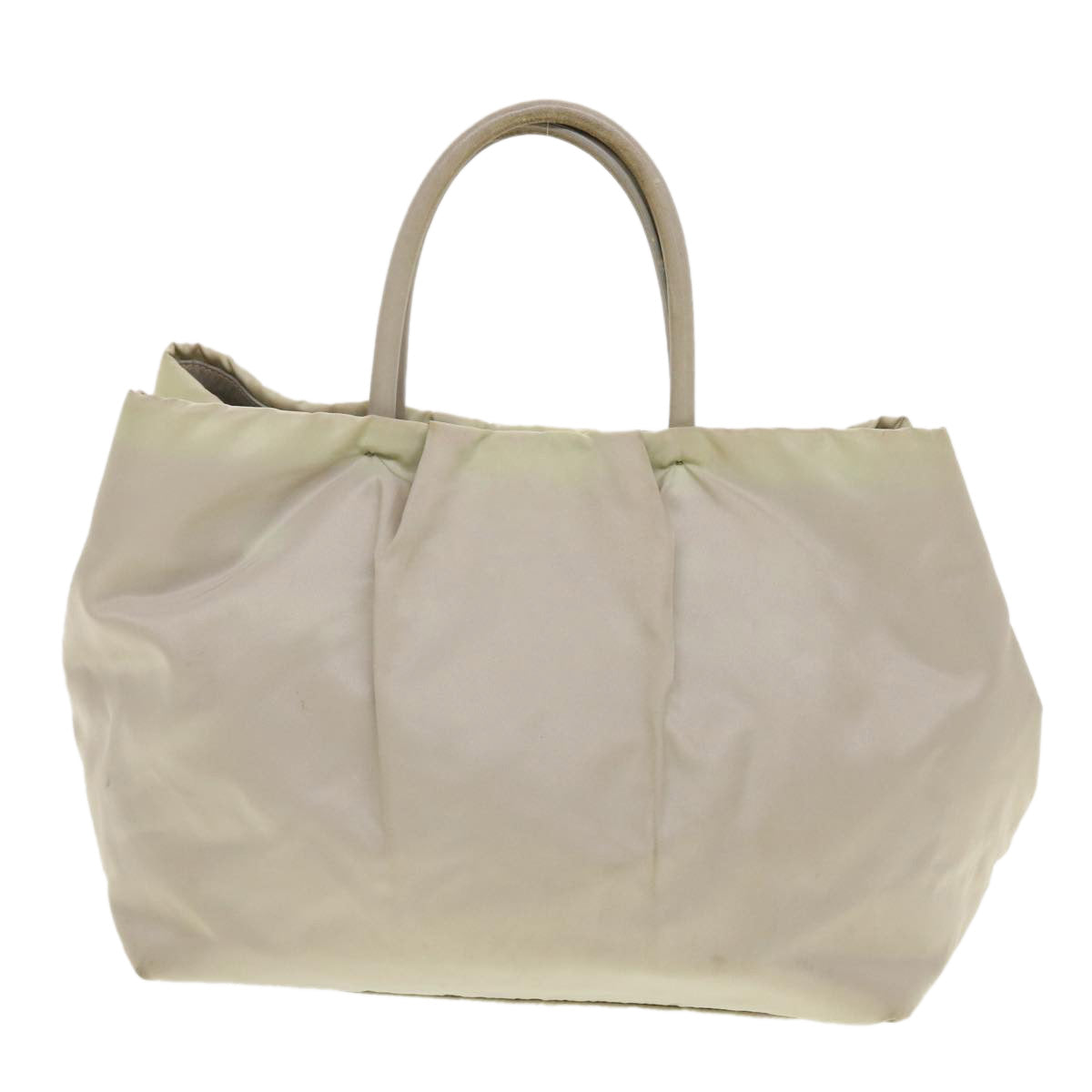 PRADA Hand Bag Nylon Beige  bs5442