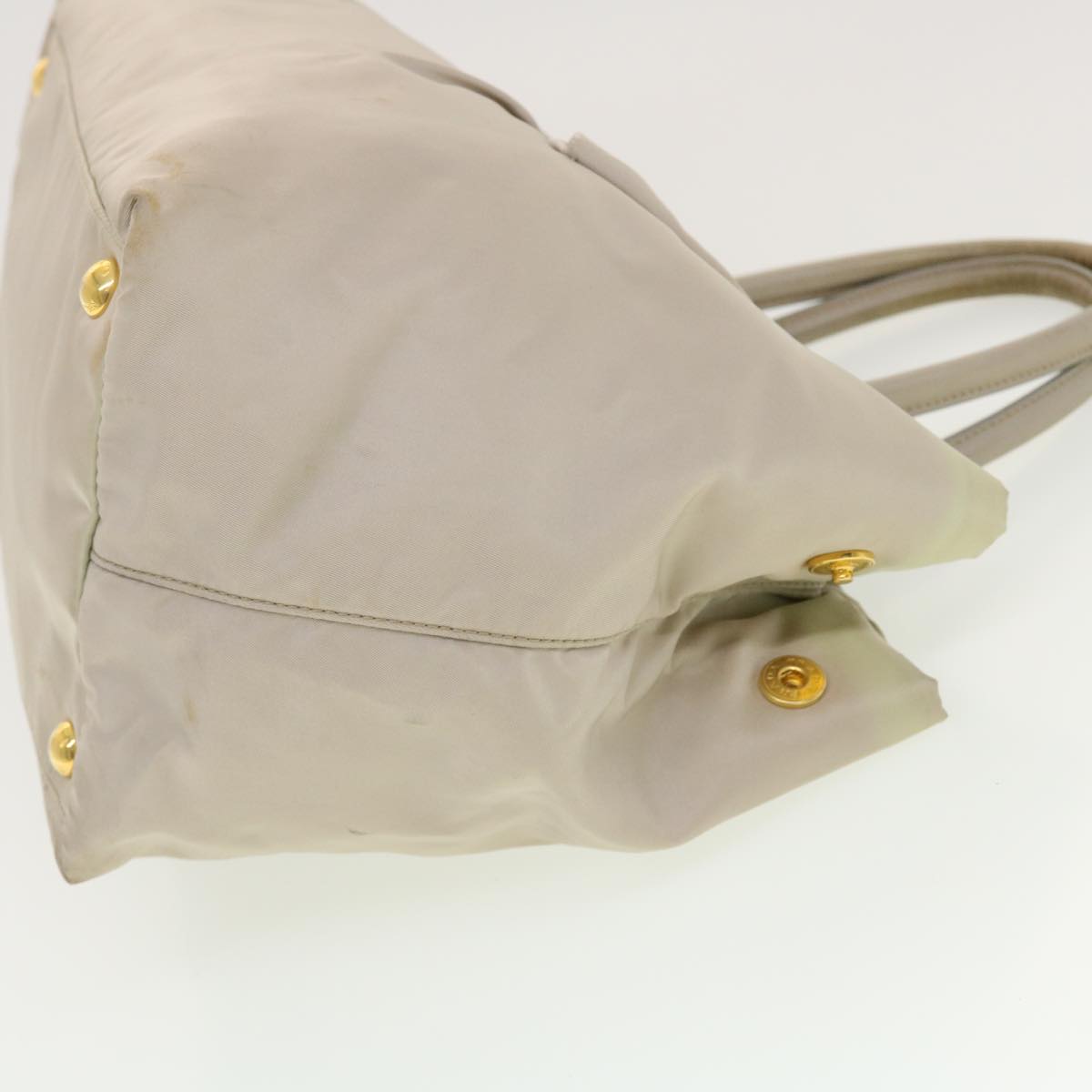 PRADA Hand Bag Nylon Beige  bs5442