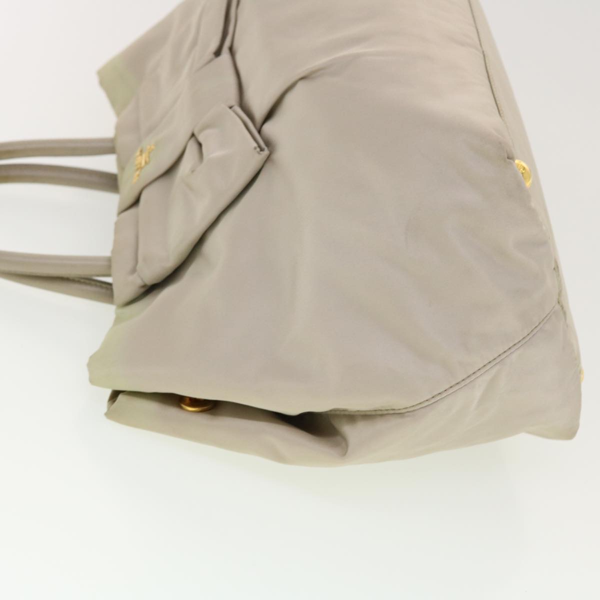 PRADA Hand Bag Nylon Beige  bs5442