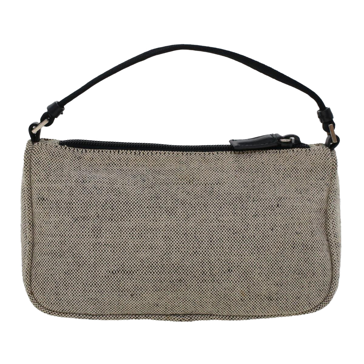 PRADA Accessory Pouch Canvas Gray  bs5620