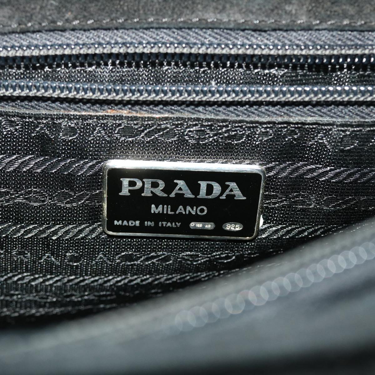 PRADA Hand Bag Suede Black  bs5708