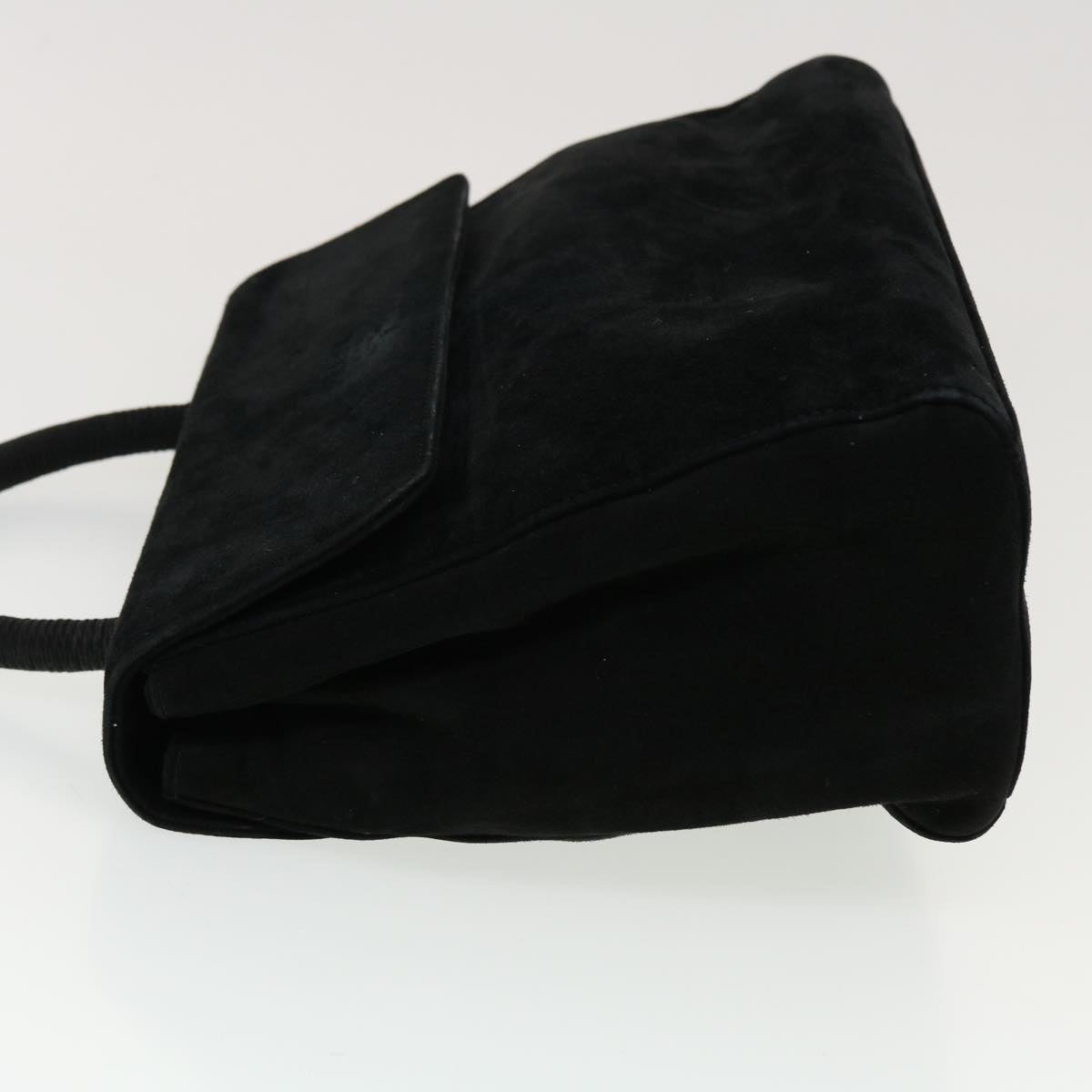 PRADA Hand Bag Suede Black  bs5708