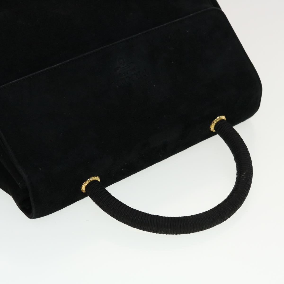 PRADA Hand Bag Suede Black  bs5708