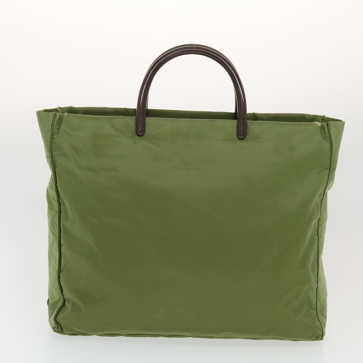 PRADA Hand Bag Nylon Canvas 2Set Green Beige  bs5769