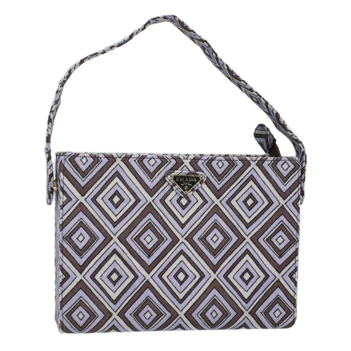 PRADA Shoulder Bag Canvas Purple  bs5783