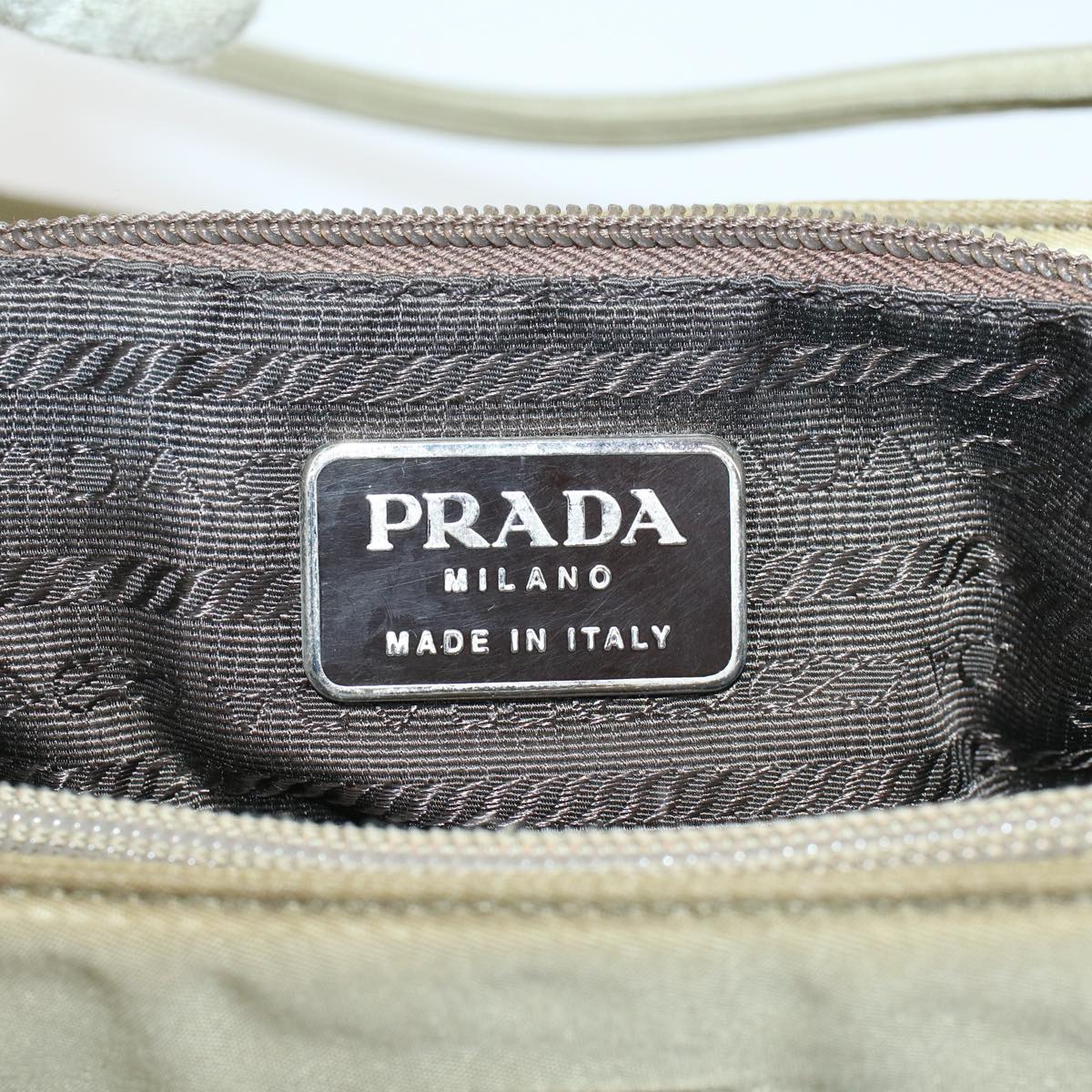 PRADA Shoulder Bag Nylon Khaki  bs6125